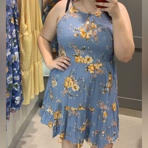 Blue spaghetti strap dress